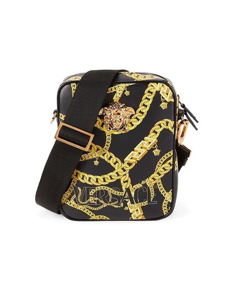 versace collection logo leather crossbody|farfetch versace crossbody bags.